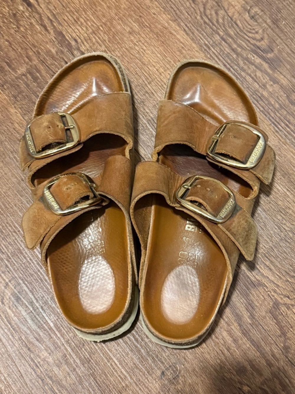 Birkenstock Arizona Big Buckle – Cognac Leather (Size 38)